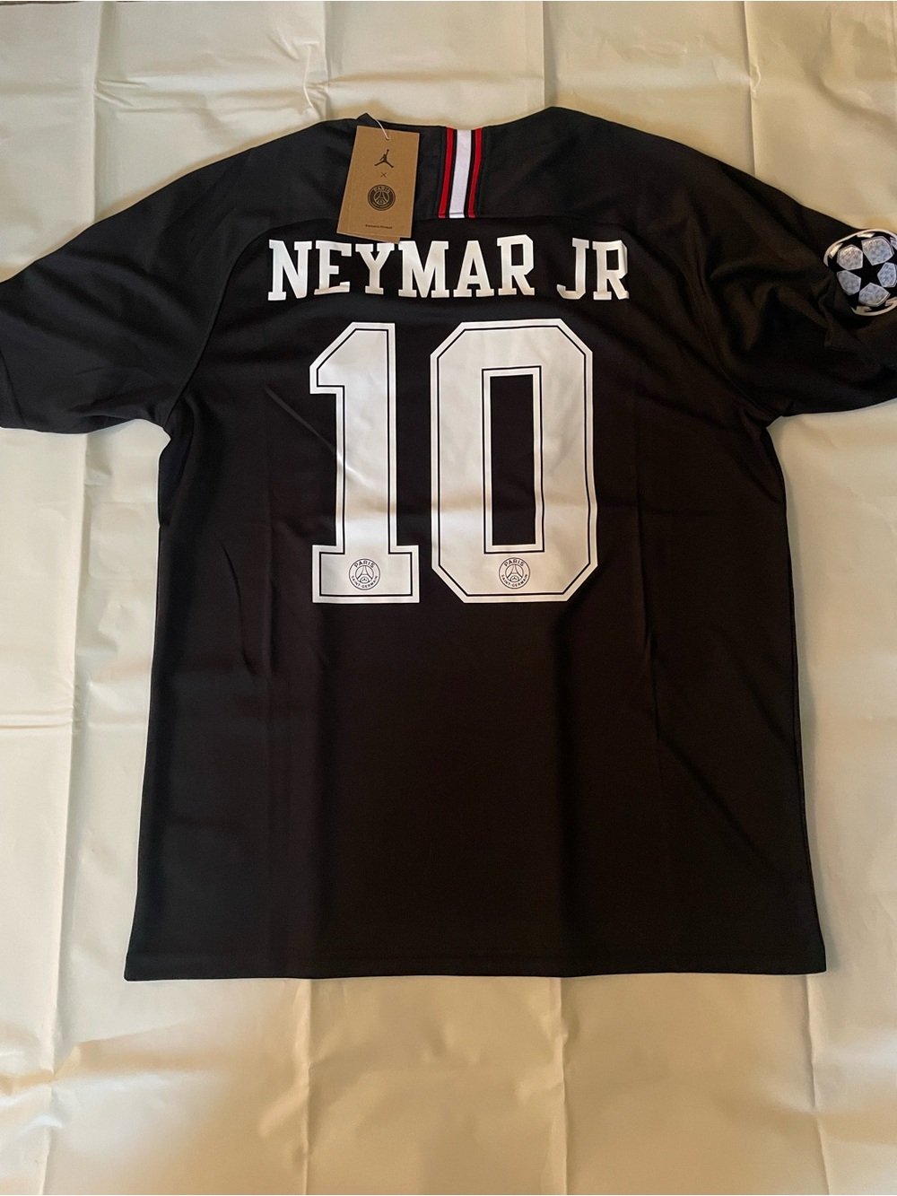 Psg Jordan Neymar Jr #10 Black and White Soccer Jersey